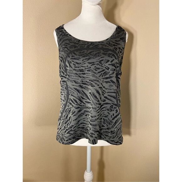 Lululemon Swiftly Tech Racerback Tank Top 2.0 Primal Clash Black Gull Gray 12 - Picture 1 of 7